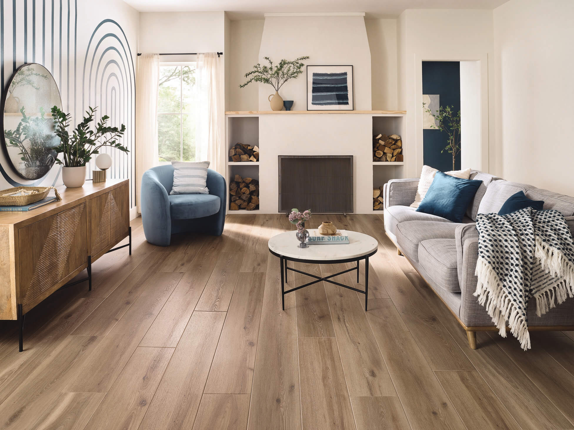 Living room hardwood flooring | Thornton Flooring